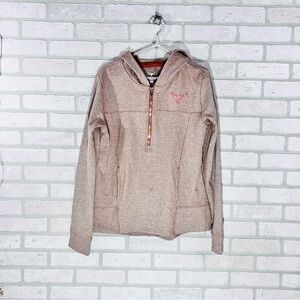 We Are Texas Women's Hook ‘Em Horns 1/4 Zip Hoodie Sweatshirt Jacket Size S